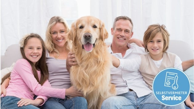 Familien mit Hunden - für manche Vermieter eher die zweite Wahl. (Bild: AdobeStock Krone KREATIV)
