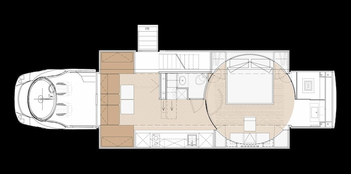 Der Grundriss des eleMMent palazzo Superior widerspreche allen Klischees eines „Wohnwagens“, ...