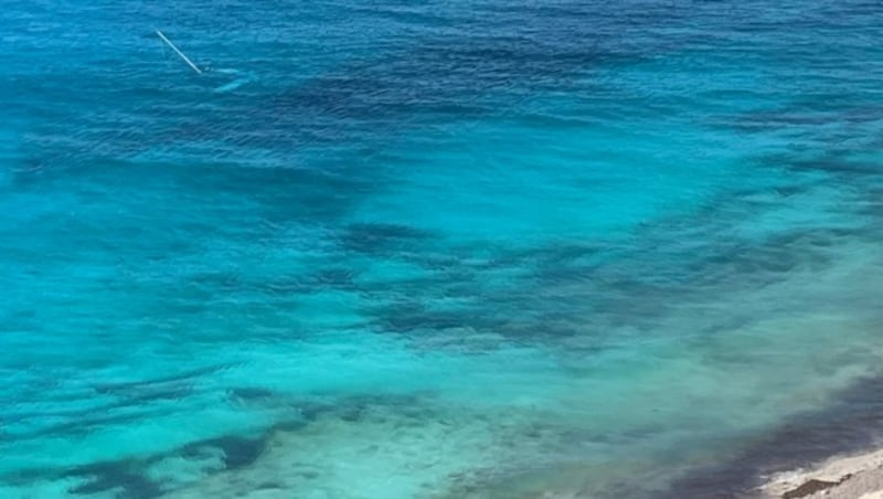 Das leckgeschlagene Segelboot wurde nahe der Insel gefunden. (Bild: twitter.com/USCGSoutheast)