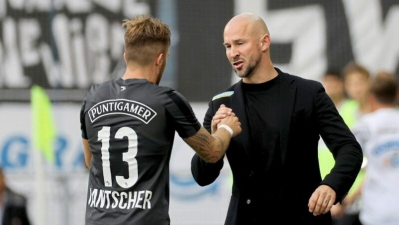 Von Jakob Jantscher (l.) wird sich Trainer Christian Ilzer (r.) wohl verabschieden. (Bild: GEPA pictures)