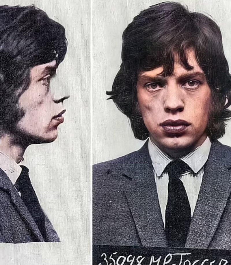 Mugshot von Mick Jagger (Bild: Met Police / Jason Baker / Animal News Agency)