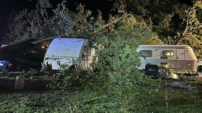 Der Campingplatz in Lindau wurde stark in Mitleidenschaft gezogen.