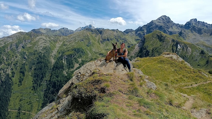 Sportlich: „Ruby“ unterwegs mit seinem Frauerl am Hauser Kaibling in der Steiermark.