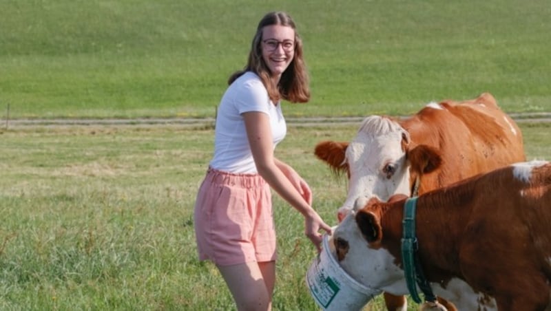 Claudia Wuppinger hilft ihrer Familie in Henndorf. Irgendwann übernimmt sie den Milchkuh-Betrieb. (Bild: Tschepp Markus)