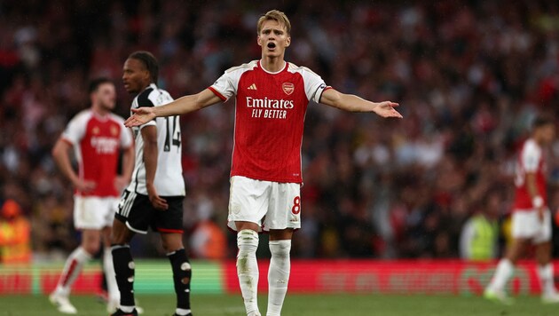 Arsenals Martin Odegaard (Bild: APA/AFP/HENRY NICHOLLS)