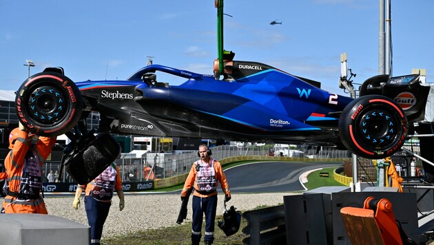 Logan Sargeant ist in Zandvoort zweimal gecrasht. (Bild: APA/AFP/JOHN THYS)