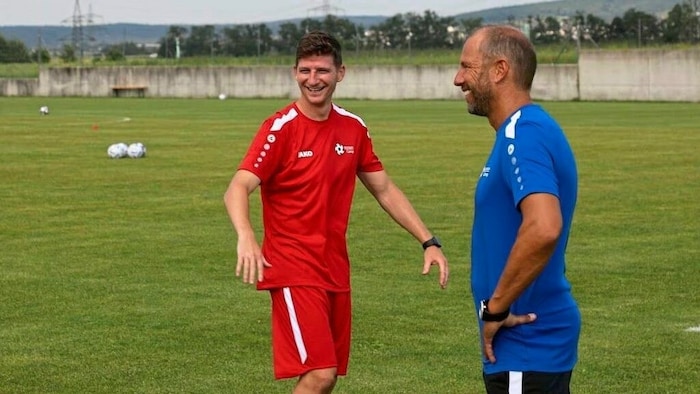 Rene Poms (r.) soll Jancker nachfolgen