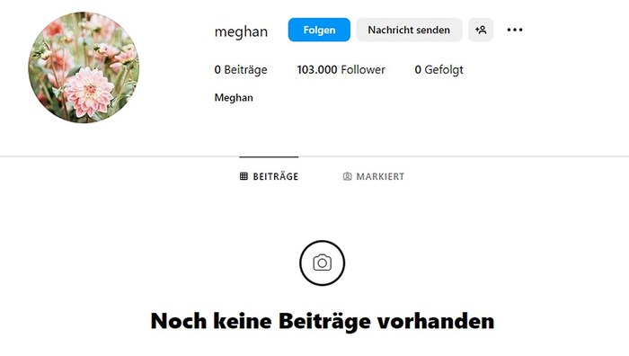 Steckt hinter dem Profil mit dem Namen @meghan tatsächlich Herzogin Meghan?