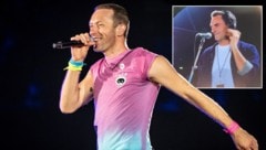 Prominenter Gastauftritt beim Coldplay-Konzert in Zürich (Bild: APA/AFP/Ritzau Scanpix/Mads Claus Rasmussen, Twitter/RelevantTennis)