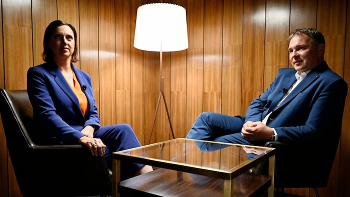 Andreas Babler im Gespräch mit ORF-Moderatorin Susanne Schnabl
