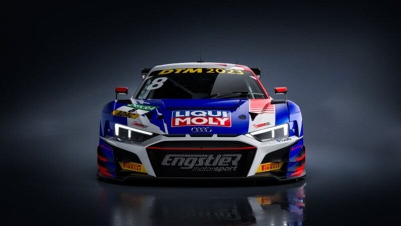 Der Audi R8 LMS des LIQUI MOLY DTM Team Engstler zeichnet sich durch sein ikonisches blau-rotes Design aus. (Bild: Gruppe C GmbH)