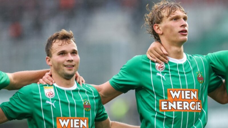 Rapid-Duo Matthias Seidl (li.) und Leopold Querfeld sind im ÖFB-Kader mit dabei. (Bild: GEPA pictures)