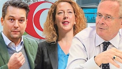 Alle drei Oppositionsparteien sind gegen eine neue ORF-Ersatzgebühr. (Bild: Neue Gebühr statt ORF-Abgabe, Krone KREATIV)