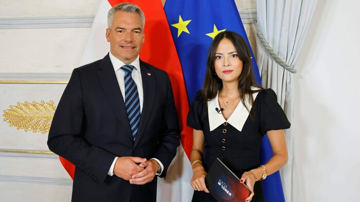 Kanzler Karl Nehammer stellt sich den Fragen von Katia Wagner.