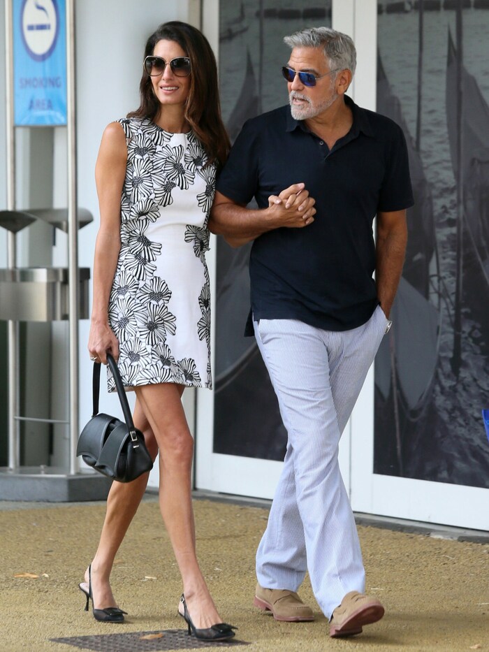 Fescher Auftritt in Venedig: Amal und George Clooney