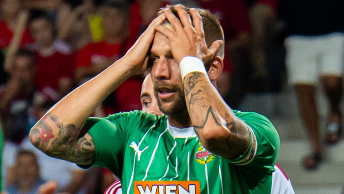 Ist das bitter! Topstürmer Guido Burgstaller fehlt Rapid in Florenz.