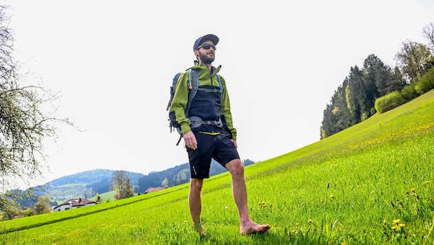 Der Scharnsteiner Johannes Kronegger erreichte nach 600.000 Schritten „unten ohne“ Triest. (Bild: Dostal Harald)