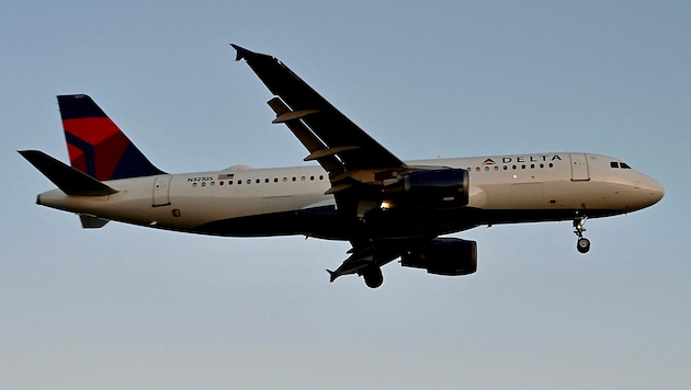 Eine Maschine der Delta Airlines musste wegen Maden im Gepäckfach umkehren (Symbolbild). (Bild: APA/AFP/Daniel SLIM)