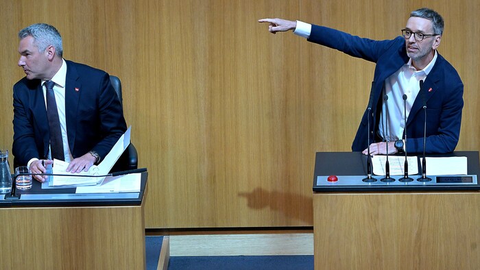 FPÖ-Chef Herbert Kickl wetterte zum wiederholten Male auch gegen die Corona-Politik der ...