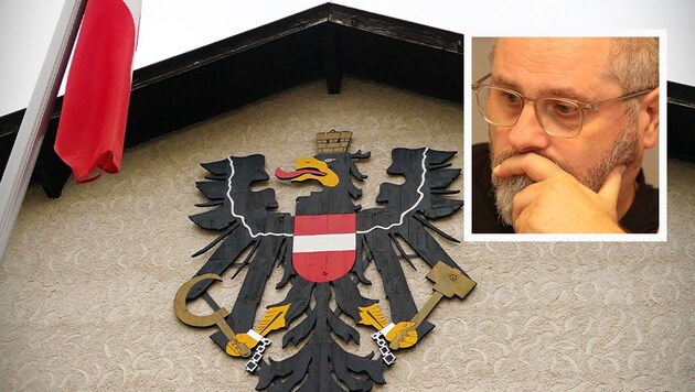 Horst Kneißl wurde zum Mobbing-Opfer einer Psychologin in der Grazer Belgier-Kaserne. (Bild: Sepp Pail, Jürgen Radspieler, Krone KREATIV)