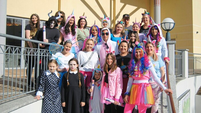 Gruppenfoto vom letzten Kinderfasching in Mühldorf