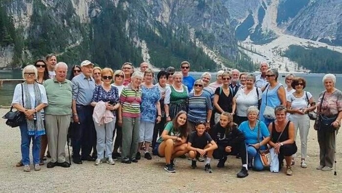 Teilnehmer bei ihrem gemeinsamen Ausflug in Südtirol