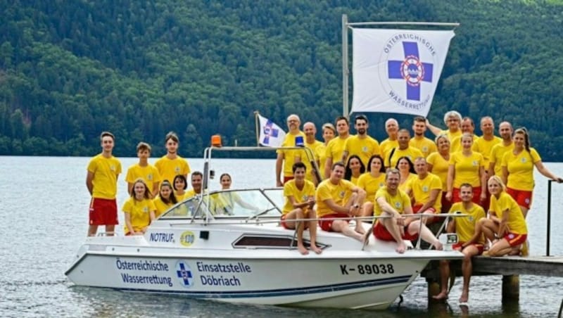 Das Team der Wasserrettung (Bild: Wasserrettung Döbriach)