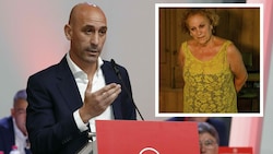 Luis Rubiales und seine Mutter Ángeles Béjar (Bild: Europa Press via AP; ASSOCIATED PRESS)