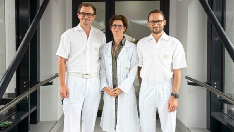 Dr. Felix Rittenschober, Prim. Dr. Daniela Gattringer, MSc, OA Dr. Martin Bischofreiter, MSc. (Bild: Ordensklinikum Linz)