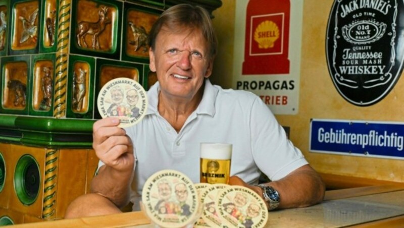 Vor 15 Jahren hatte Brauhauschef Stefan Breznik die Idee. Viele Bleiburger Unikate wurden bereits verewigt. (Bild: EVELYN HRONEK)