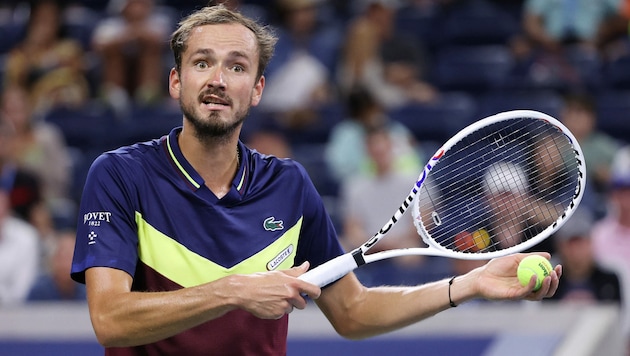 Daniil Medwedew sorgte einmal mehr für Aufregung bei den US Open. (Bild: APA/Getty Images via AFP/GETTY IMAGES/Mike Stobe)