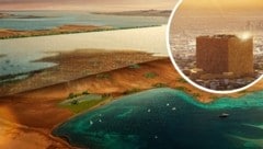 Nach The Line startet Saudi-Arabien das Projekt New Murabba. (Bild: Neom.com, newmurabba.com, Krone kreativ)