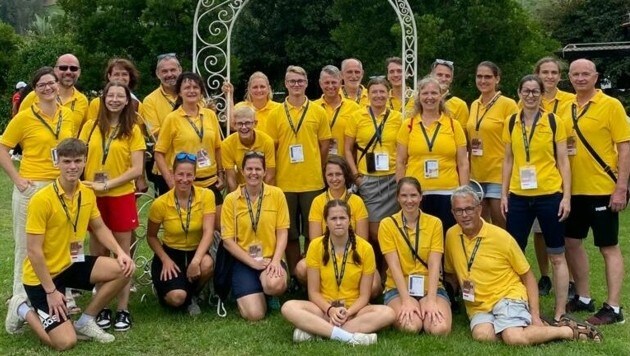 Die Lindwürmer im Park. (Bild: VTG Lindwurm) Die Lindwürmer im Park. (Bild: VTG Lindwurm)
