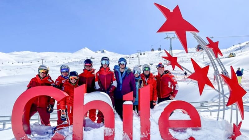 Österreichs Paraski-Team in Valle Nevado (Bild: Ski Austria)