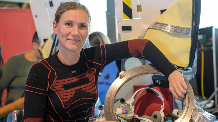 Analog-Astronautin Anika Mehlis ist auch beim Training in Peuerbach dabei.