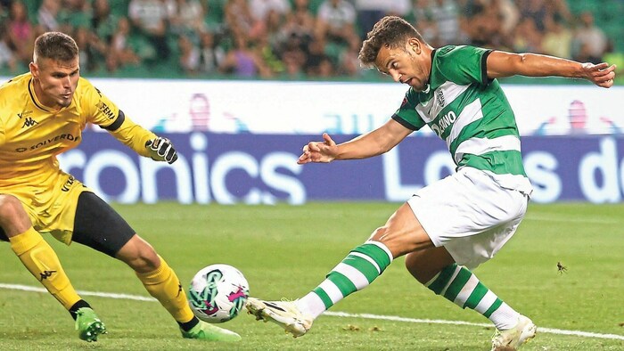 Sporting-Star Pedro Gonçalves (re.) ist 32 Millionen wert.