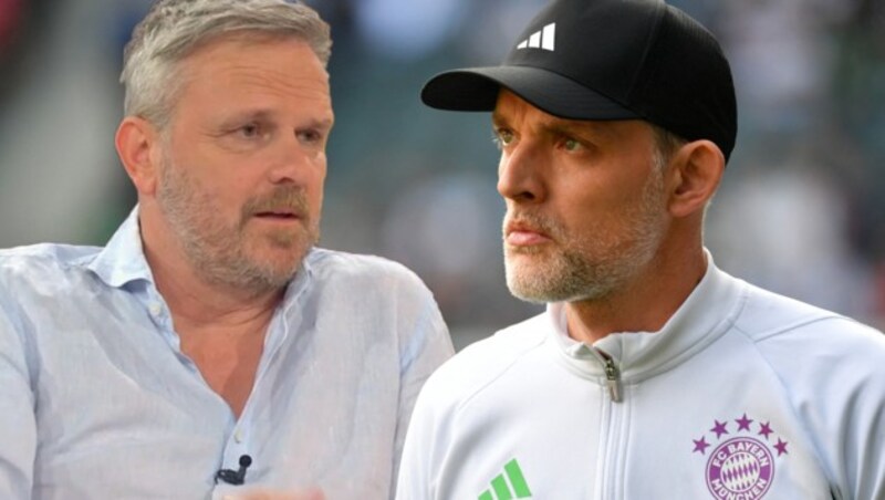 Dietmar Hamann (li.) ist mit der Arbeit von Thomas Tuchel nicht zufrieden. (Bild: APA/AFP/UWE KRAFT, Sky)