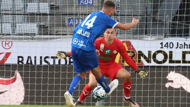 Auch Ex-WSG-Spieler Julian Gölles traf. (Bild: Birbaumer Christof)