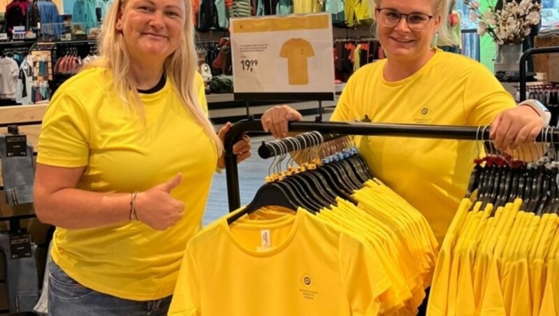 Und auch die gelbten T-Shirts für den Lauf sind beim Intersport erhältlich. (Bild: I like it)