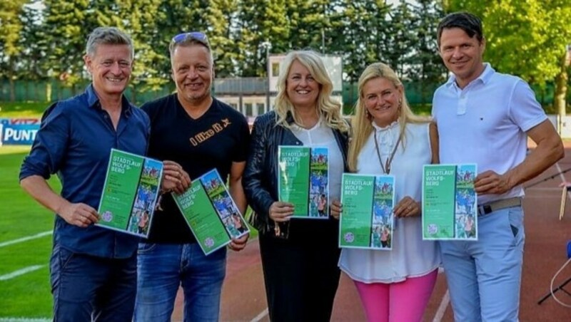 Landessportdirektor Arno Arthofer, „I like it“-Chef Mario Theissl, Claudia Arpa, Waltraud Riegler und Vizebürgermeister Alexander Radl (v.l.) freuen sich auf zahlreiche Teilnehmer. (Bild: I like it)