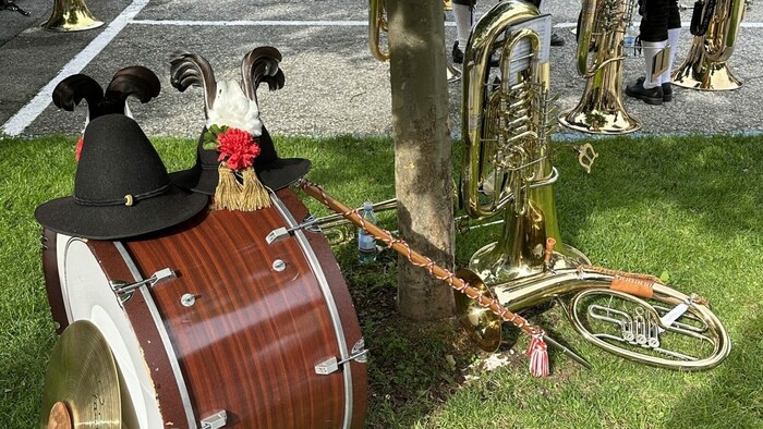Zwischendurch gönnten sich die Musikanten eine kleine Pause.