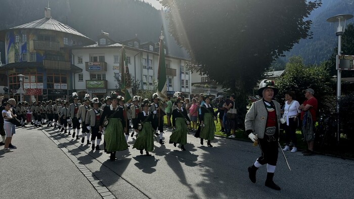 Die Schützenkompanie Mayrhofen schneidig wie eh und je.
