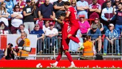 Dominik Szoboszlai traf zum 1:0. (Bild: AP Photo/Jon Super)