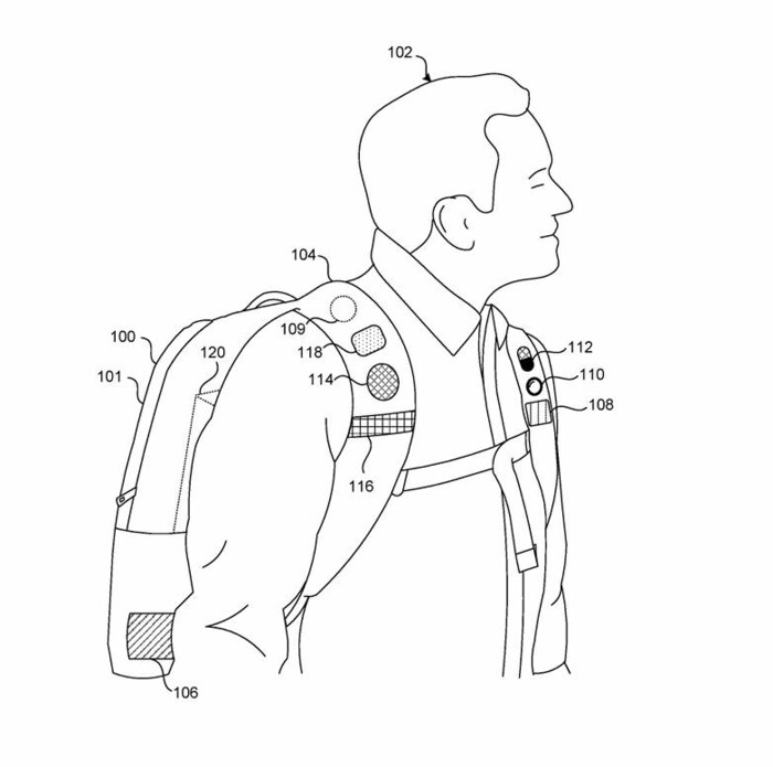 Der KI-Rucksack soll unter anderem mit Sensoren, Kameras, Mikrofonen und einem Lautsprecher ...