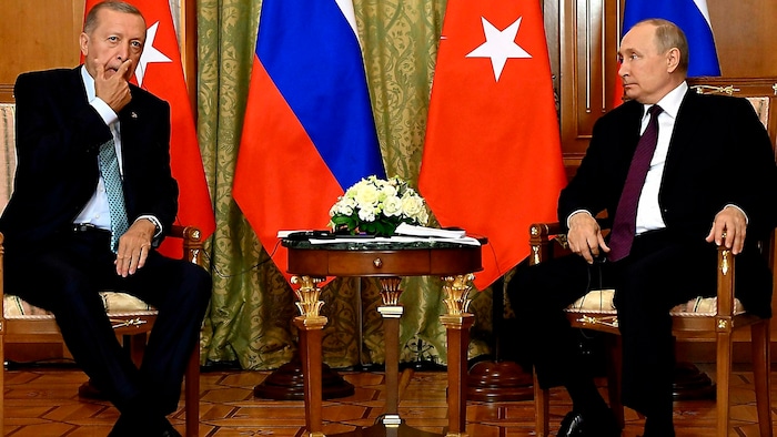 Für Präsident Recep Tayip Erdogan ging es bei den Verhandlungen mit Kremlchef Wladimir Putin ...