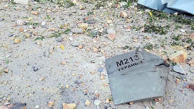 Archivbild: Trümmer einer Shahed-Drohne in der Ukraine (Bild: AFP)