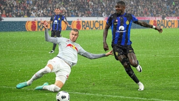 Für Strahinja Pavlovic und Co. geht es in der Gruppenphase der UEFA Champions League auch gegen Inter Mailand. (Bild: Chris Eder Media/Red Bull Salzburg)