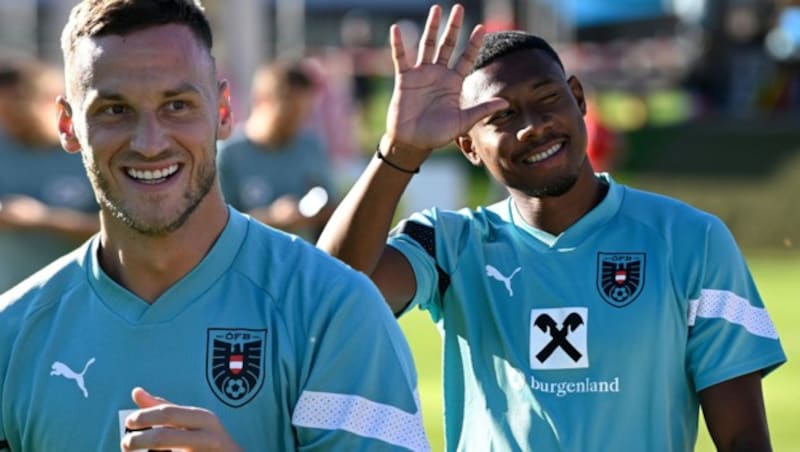 Marko Arnautovic und David Alaba (Bild: APA, krone.at-grafik)