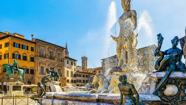 Der Neptun-Brunnen in Florenz (Bild: stock.adobe.com, Krone KREATIV)
