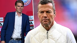 Lothar Matthäus (re.) kritisiert den FC Bayern. Macht es Christoph Freund in Zukunft besser? (Bild: APA/AFP/Christof STACHE, APA/dpa/Tom Weller)